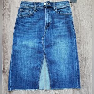 Joe's Denim Midi Skirt with Front Slit